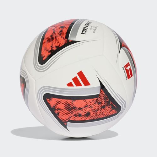 Fußball ADIDAS PERFORMANCE "BUNDESLIGA 26/27 TORFABRIK CLUB" Gr. 5, weiß, schwarz, solar rot, Bälle, 5, 0,4 g, Fußball, Bundesliga, B:22,3cm H:17,3cm T:22cm