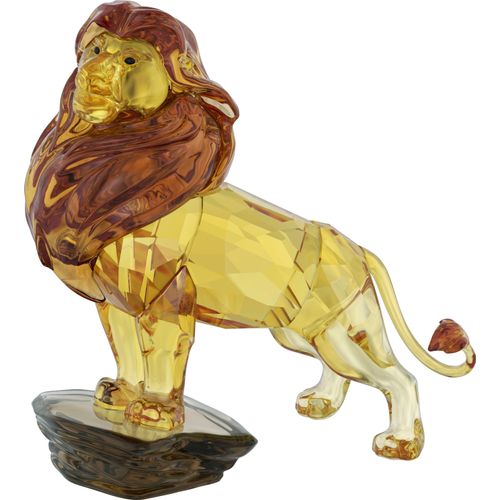Dekofigur SWAROVSKI "Kristallfigur Sammelfigur The Lion King Mufasa", braun (braun, schwarz), Dekofiguren, B/H/T: 6,4cm x 10,35cm x 9,25cm, Swarovski Kristall, Swarovski Kristall, B:6,4cm H:10,35cm T:9,25cm