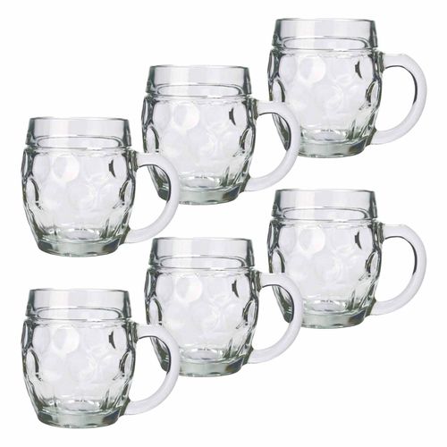 Bierkrug STÖLZLE "Bierkrüge Tübinger 500 ml 6er Set transparent", bunt (transparent), 6 tlg., Glas, Trinkgefäße