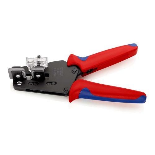 KNIPEX 12 12 13 Präzisions-Abisolierzange mit Formmessern mit Mehrkomponenten-Hüllen brüniert 195 mm)