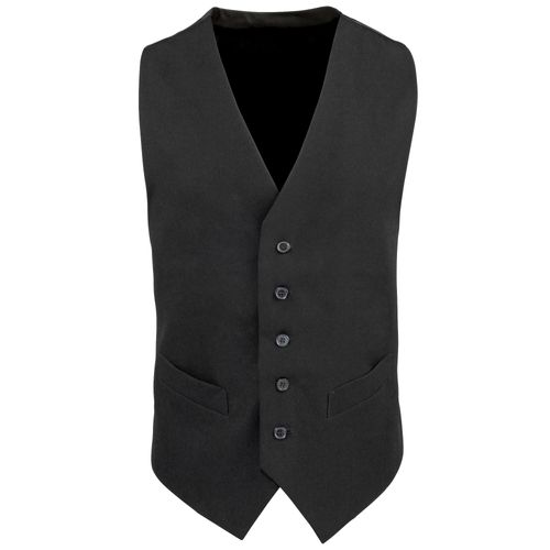 Premier Heren Gevoerde Polyester Taillejas / Catering / Bar Slijtage (Pakket van 2) (Zwart)