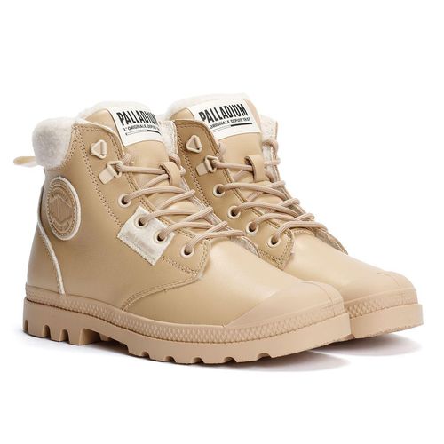 Palladium Pampa HI Snow Warm Leren Vrouwen Beige Laarzen