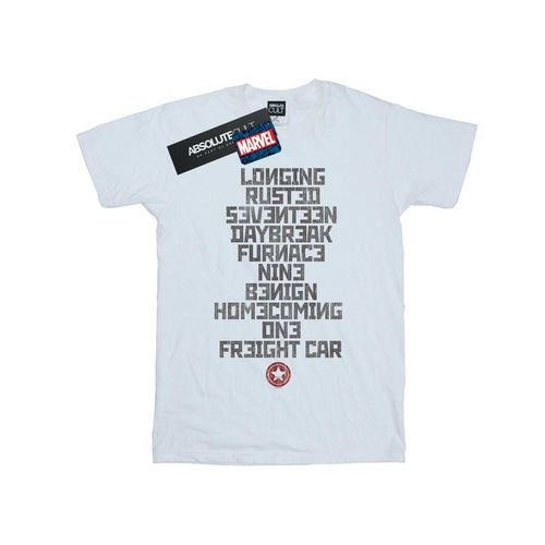 Marvel Dames/Dames Winter Soldaat Trigger Words Katoenen Vriendje T-shirt (Wit)