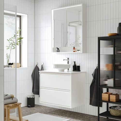 ÄNGSJÖN / LERSJÖN Waschbschr+Schubladen/Waschb/Mibatt