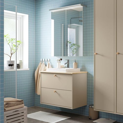 HAVBÄCK / ORRSJÖN Waschbschr+Schubladen/Waschb/Mibatt