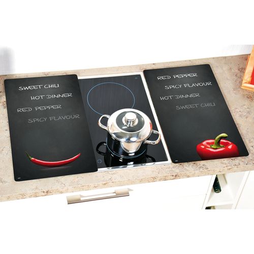 KESPER Multi-Glasschneideplatte, 2er Pack, Motiv: Chili