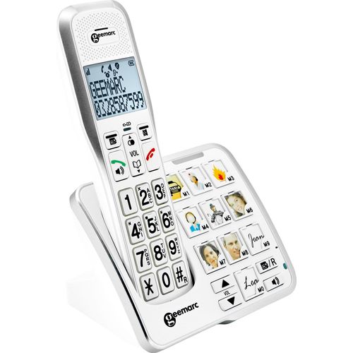 Geemarc AMPLIDECT 595 PHOTO Schnurloses Seniorentelefon Anrufbeantworter Foto-Tasten - Anrufbeantworter