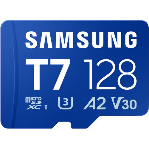 SAMSUNG Speicherkarte "T7", blau, 128 GB, Speicherkarten