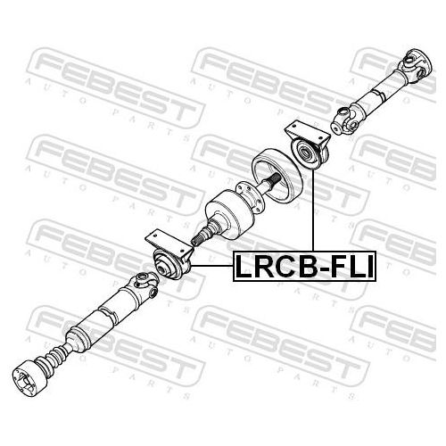 FEBEST Lager, Gelenkwellenmittellager lrcbfli für LAND ROVER