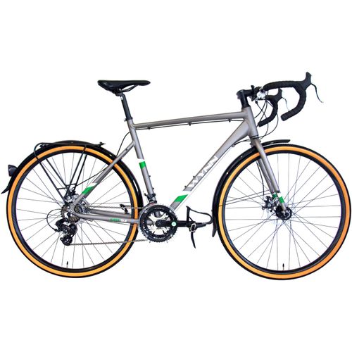 Gravelbike WYNN "GRL5.1" Gr. 57, grau (grau, grau), Fahrräder, 57cm, 28 Zoll (71,12cm) hinten: 28 Zoll (71,12cm)
