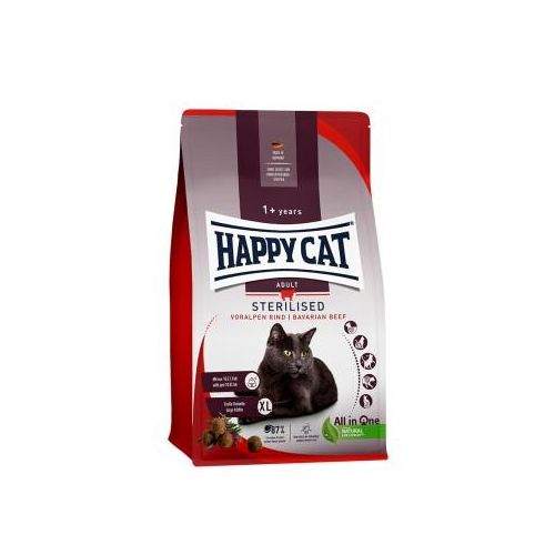 HAPPY CAT Trockenfutter Katze Adult, Sterilised, Voralpen-Rind 10 kg