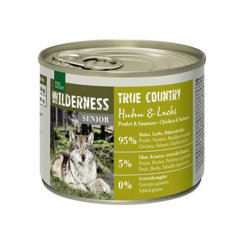 REAL NATURE WILDERNESS Nassfutter Hund, Senior, True Country, Huhn und Lachs 24x200 g