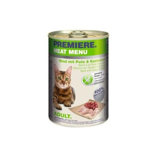 PREMIERE Menu Viande Adulte Bœuf, dinde et lapin 6x400 g