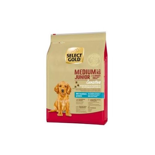 SELECT GOLD Sensitive Medium Junior mit Insekten-Protein-Mischung 4 kg