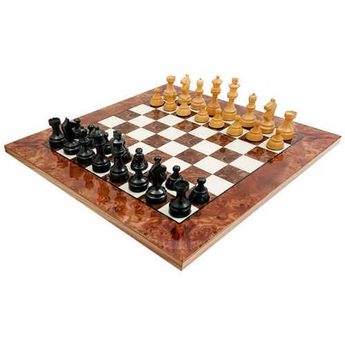 ITALFAMA Klassisches Schachspiel aus Holz, König 8 cm, Brett 42 x 42 cm