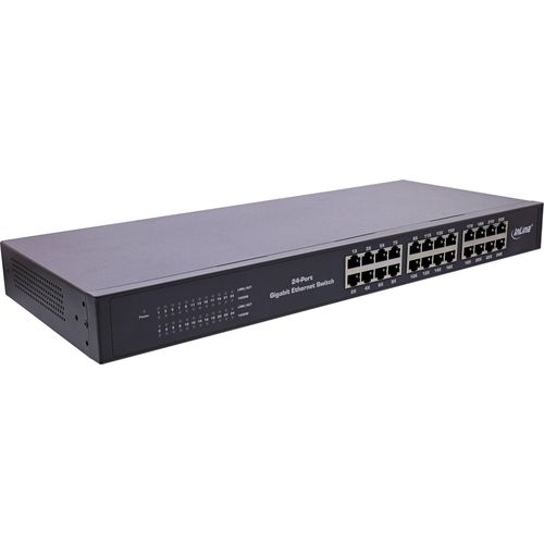 InLine Gigabit Netzwerk Switch 24-Port - 1Gb/s - 48,26cm (19") - 1HE - Metall
