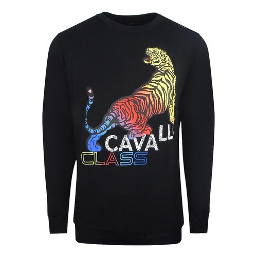 Cavalli Class gedurfd tijgerontwerp zwart sweatshirt