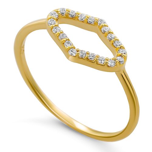 Orphelia 'Normandië' Dames 925 Sterling Zilveren Ring - Goud ZR-7574/G