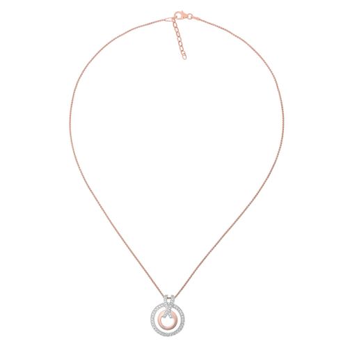 Orphelia 'Azalea' Dames 925 Sterling Zilveren Ketting met Hanger - Zilver/Rosé ZH-7095/1