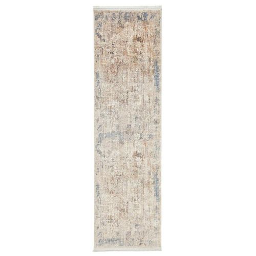 Novel Läufer Samarkand, Blau, Beige, Textil, Abstraktes, rechteckig, 70x240 cm, ISO 9001, Bsci, Oeko-Tex® Standard 100, Oeko-Tex® Made IN Green, Global Recycled Standard (Grs), Teppiche & Böden, Teppiche, Teppichläufer