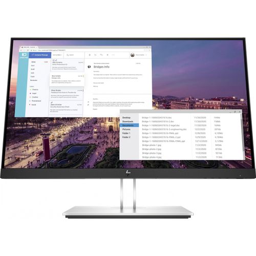 HP E-Series E23 G4 FHD Monitor Computerbildschirm 58,4 cm (23") 1920 x 1080 Pixel Full HD LCD Schwarz, Silber