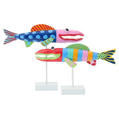 J-Line Set Von 2 Fisch Umi Albasia Multi Medium