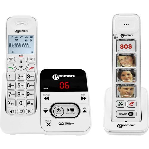 Geemarc PACK Mobility 295 Schnurloses Seniorentelefon Anrufbeantworter Foto-Tasten - Anrufbeantworter