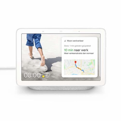Google Nest Hub, 17,8 cm (7"), LCD, 802.11b, 802.11g, Wi-Fi 4 (802.11n), Wi-Fi 5 (802.11ac), Weiß, 178,5 mm, 67,3 mm
