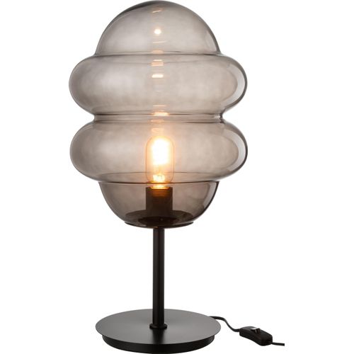 J-Line Tischlampe Honiglöffel Glas Grau