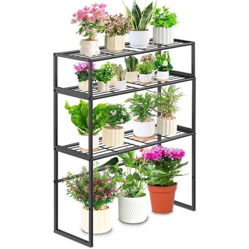 Geschichtslose metallene Blumenrewe mit 3 Ebenen für Innen- und Außenbereiche