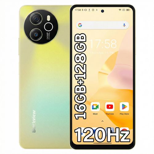 Blackview Shark 8 Smartphone Handy Ohne Vertrag 16GB+128GB 120Hz 2.4K 6.78" FHD+, Helio G99 Android 13 Handy Ohne Vertrag, 64MP+13MP Kamera, 5000mAh
