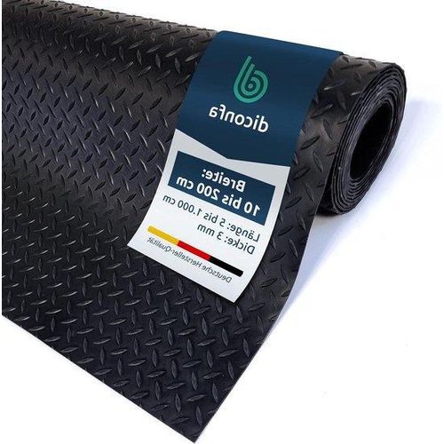Antislip-Matte für Fußboden - Schwarz - Maßproduktion - 08m x 4m