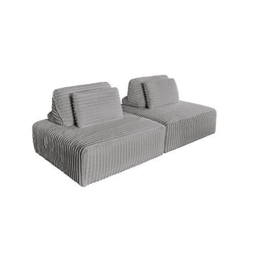 MODULSOFA WIOLO SOFT 2 MODULE 2 KISSEN Grau Cord