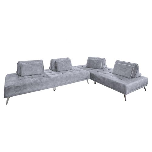 ECKSOFA WIOLO Grau Velvet