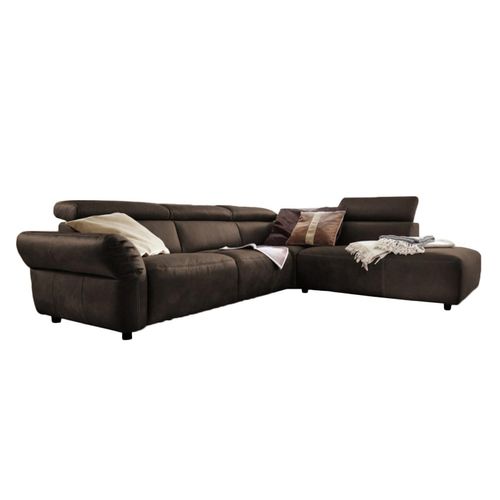 ECKSOFA MOTOR. SITZVORZUG RISO Anthrazit Leder