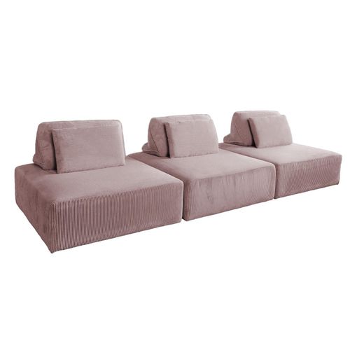 MODULSOFA WIOLO SOFT 3 MODULE 3 KISSEN Pink Cord