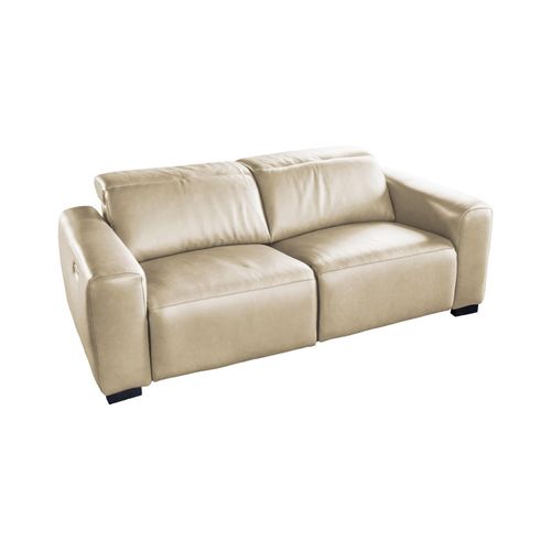 SOFA MIT RELAXFUNKTION FINN Cremeweiß Leder Relaxfunktion