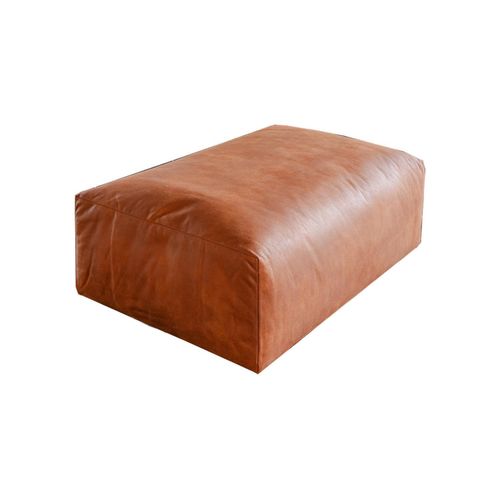 HOCKER MIA Braun Lederfaserstoff