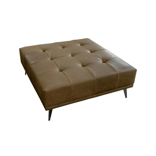 HOCKER WIOLO Beige Leder