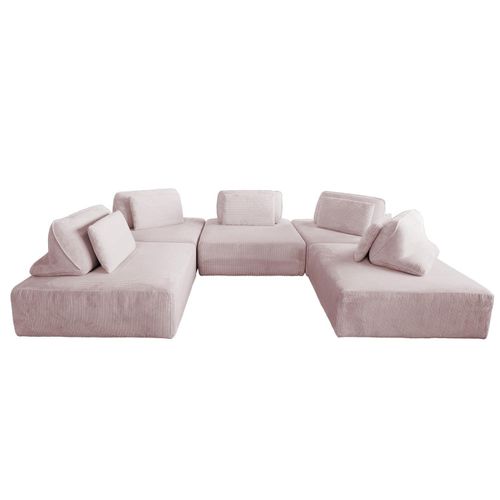 MODULSOFA WIOLO SOFT 5 MODULE 5 KISSEN Pink Cord