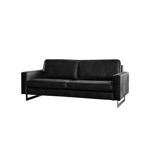 SOFA VILNIUS Schwarz Lederfaserstoff