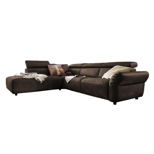 ECKSOFA MOTOR. SITZVORZUG RISO Anthrazit Leder