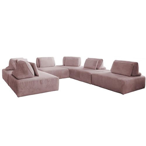 MODULSOFA WIOLO SOFT 6 MODULE 6 KISSEN Pink Cord