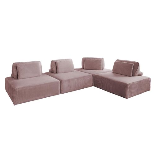 MODULSOFA WIOLO SOFT 4 MODULE 4 KISSEN Pink Cord