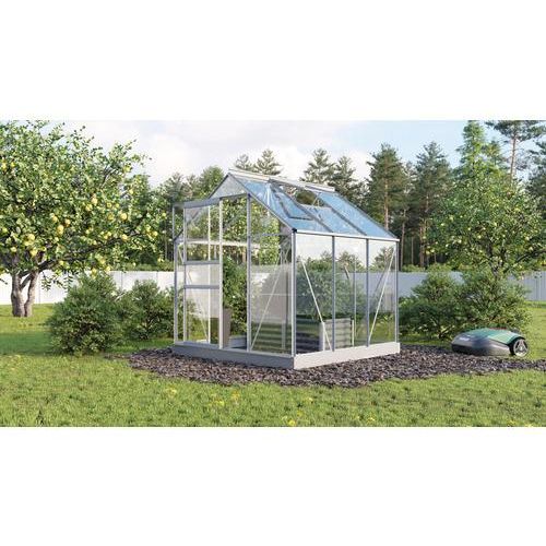 Gewächshaus Vitavia Planet 3800 Einscheibensicherheitsglas 3 mm 195 x 195 cm alublank