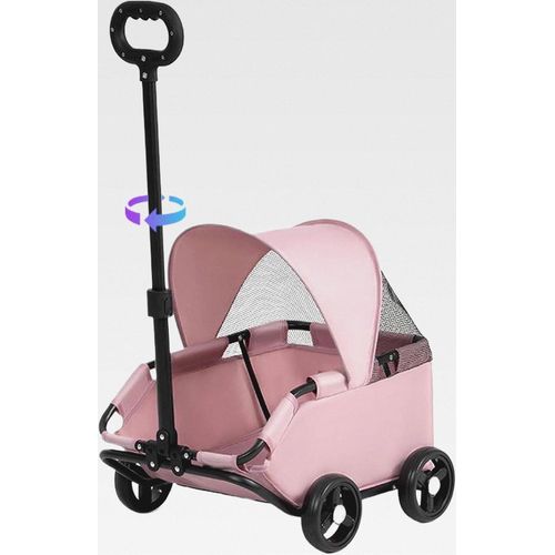 Katzenwagen,Klappbarer Kleintiertransporter,Outdoor Belüftet Tierwagen Bis 7Kg Für Einkaufszentrum Park Spaziergang Reise Tierarzt Besuche | Für Outdoor-Abenteuer Spaziergänge Park Und