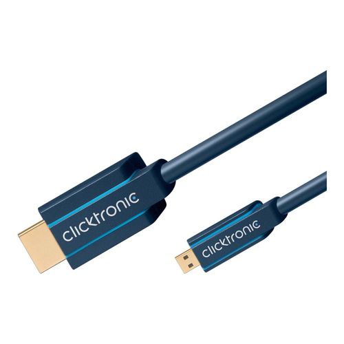 Clicktronic Micro-HDMI-Adapterkabel 2m,Ethernet 70328)