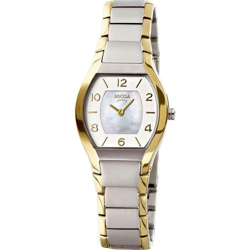 Boccia Uhr - Damenuhr Reintitan bicolor mit Titanband - 3174-02