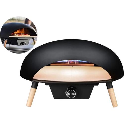 Le Feu Le Feu Turtle 3.0 Outdoor Pizzaofen - Gasbefeuert - Ø 61 cm x H 39 cm - Schwarz