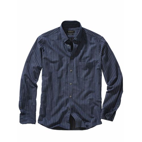 Mey & Edlich Herren Business-Flanellhemd Blau 100 % Baumwolle